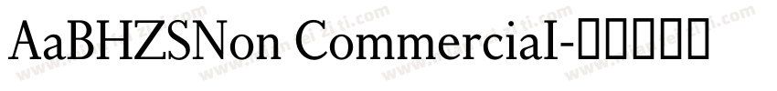 AaBHZSNon CommerciaI字体转换